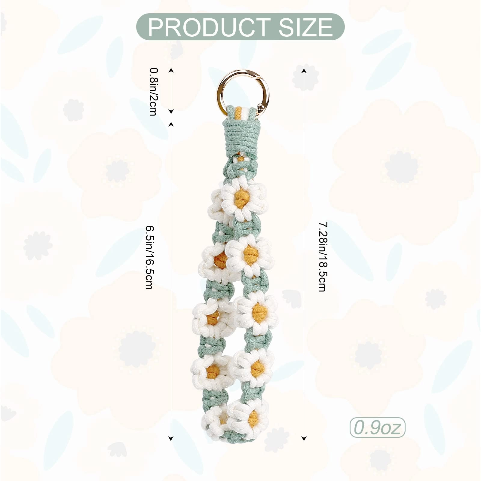 Boho Macrame Keychain - Car