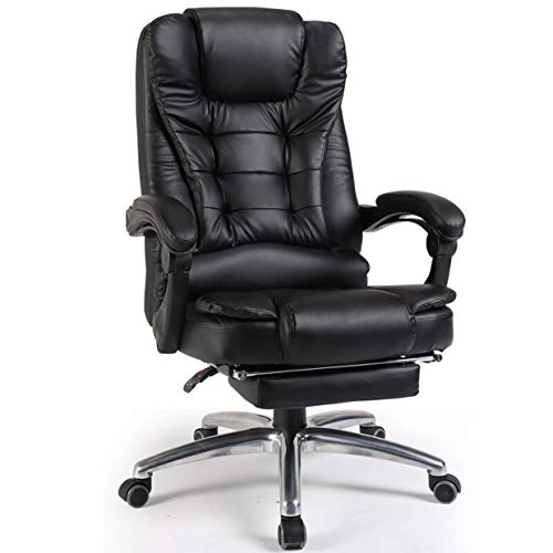 Desk Chair - PU Leather Brown High Back
