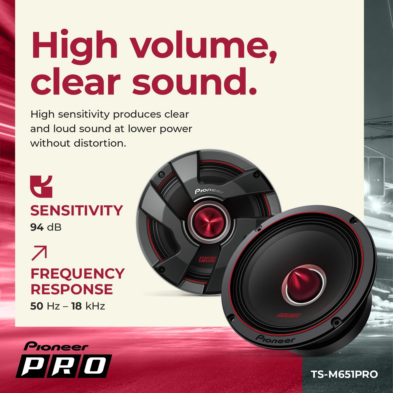 TS-M651PRO - 6-1/2” Car Audio Speakers