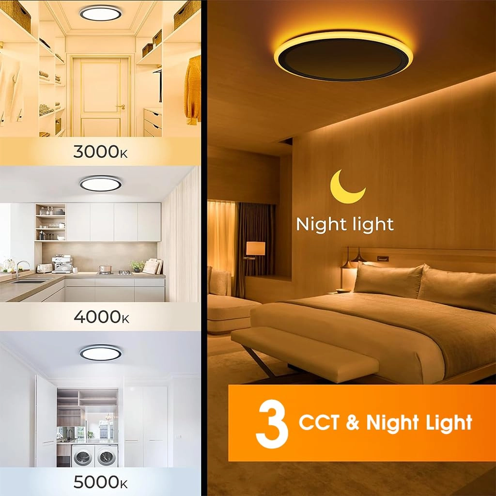 LED Ceiling Light - 3000-6500K Dimmable