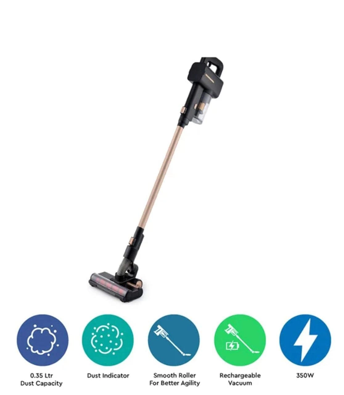 Rechargeable Cordless Vacuum Cleaner - 2-in-1 Stick & Handheld