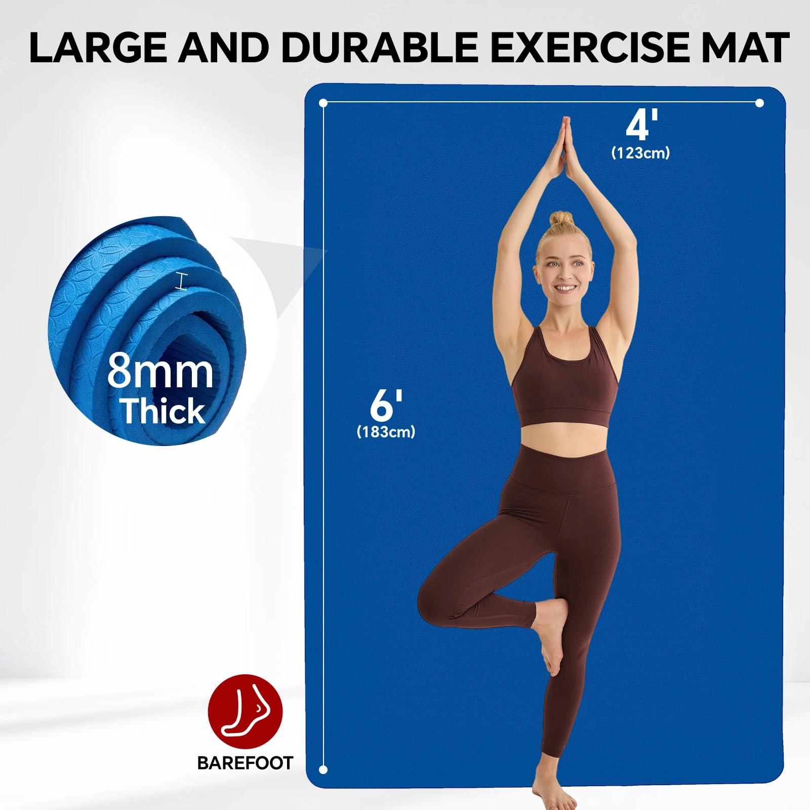 Extra Large Yoga Mat - Thermoplastic Elastomers 6mm