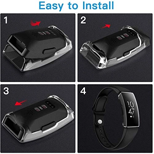 Full Body Case for Fitbit Inspire - Shockproof Scratch-resistant Transparent TPU