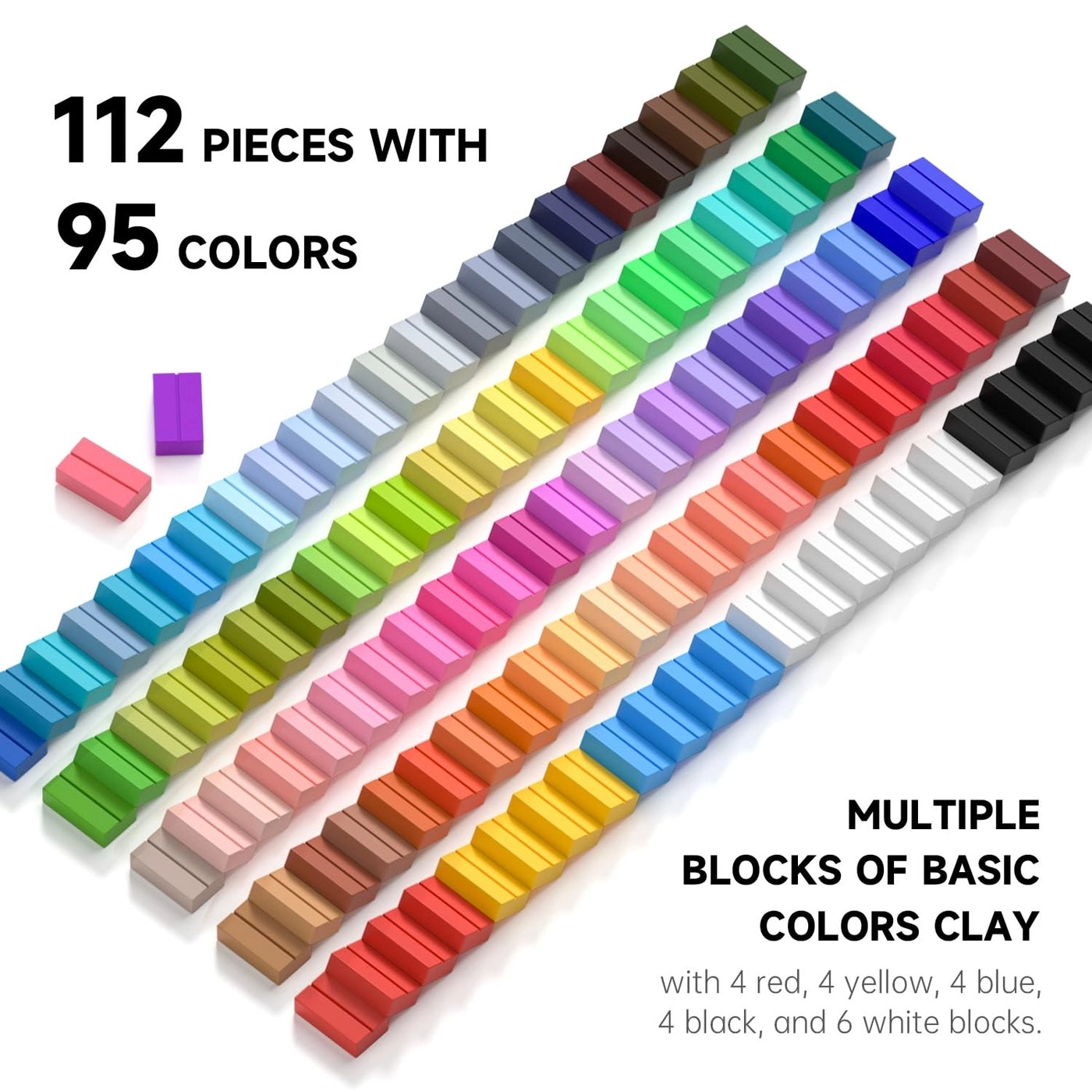 Polymer Clay Kit - Polymer Clay 1120 g 117 pcs.