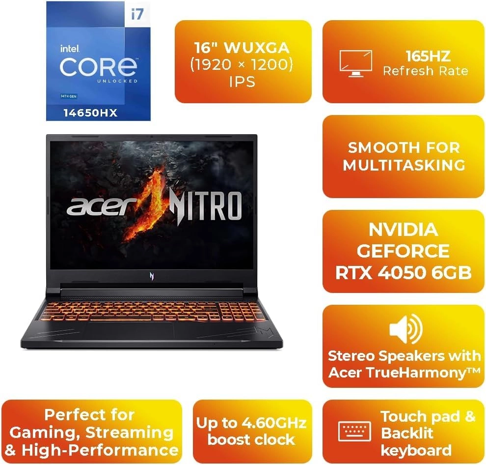Nitro V16 ANV16-71-79JC - 16'' Core i7-14650HX 16GB DDR5 512GB SSD