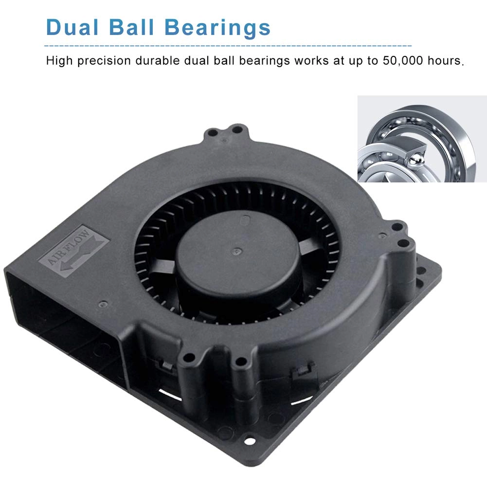 Brushless Radial Blower Fan - High Speed 24V DC 120mm x120mm x 32mm