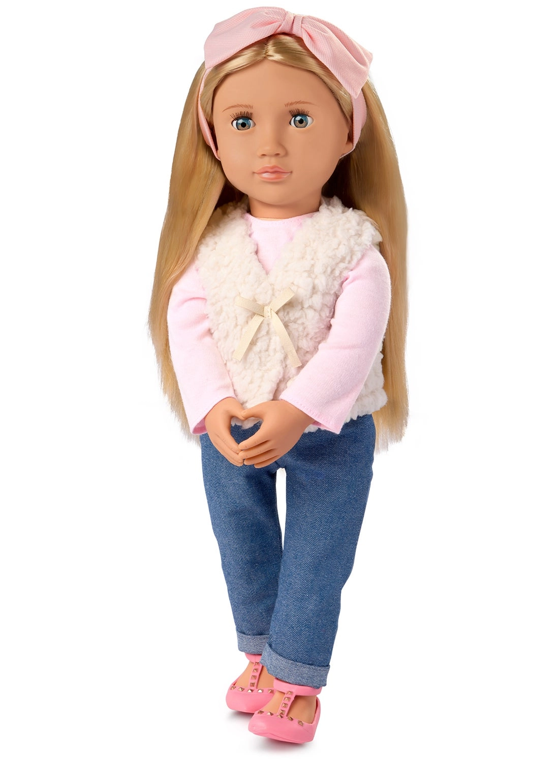 Emmie Doll - 18-inch Glam Fur Vest Ages 3+