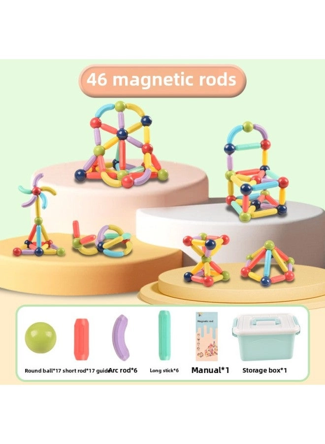Magnetic Building Blocks - 46 pcs + Wheel