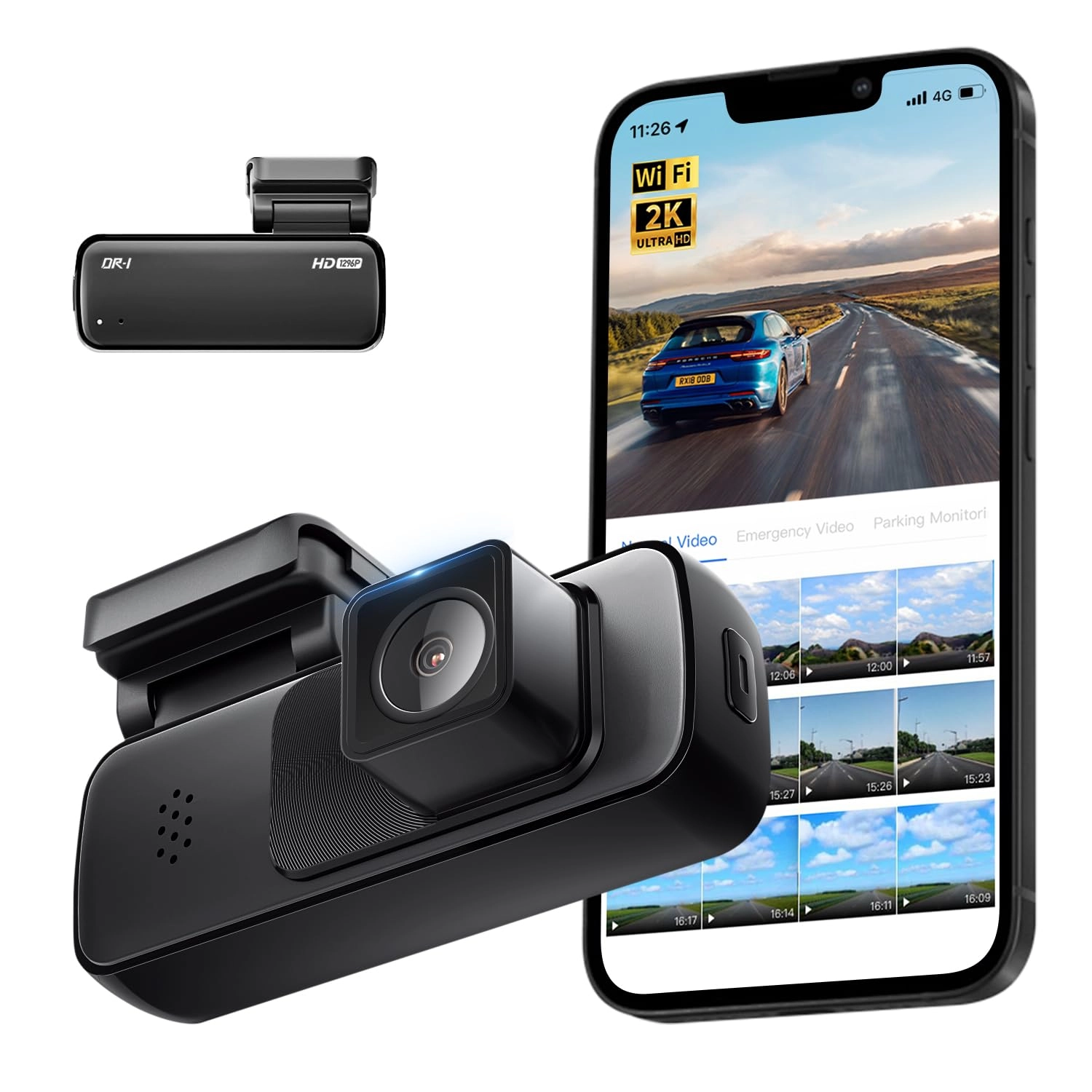 AINAVI Front Dashcam - 2K 1296P