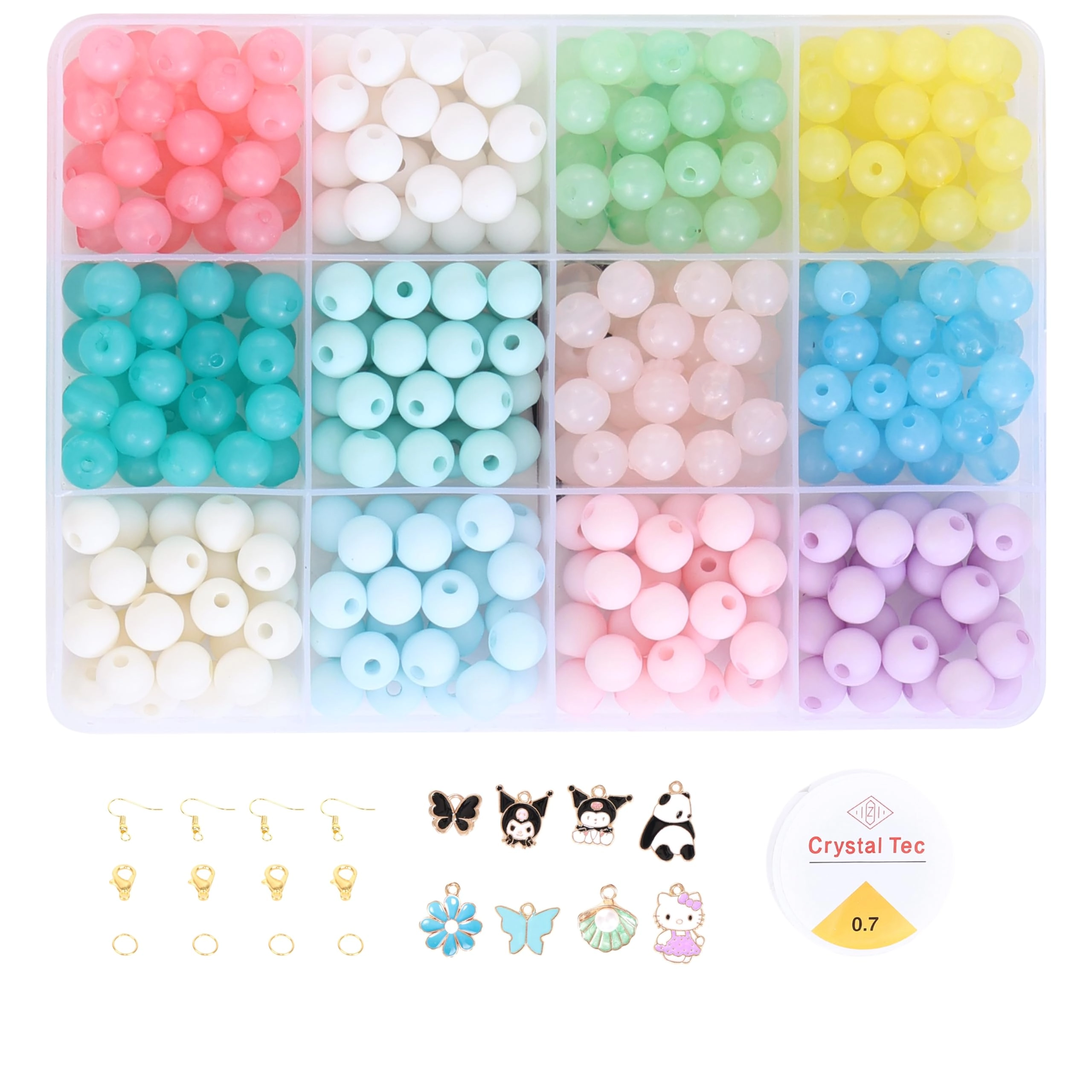 ambitieux 24 China Kit - 8mm Moon Matt Beads