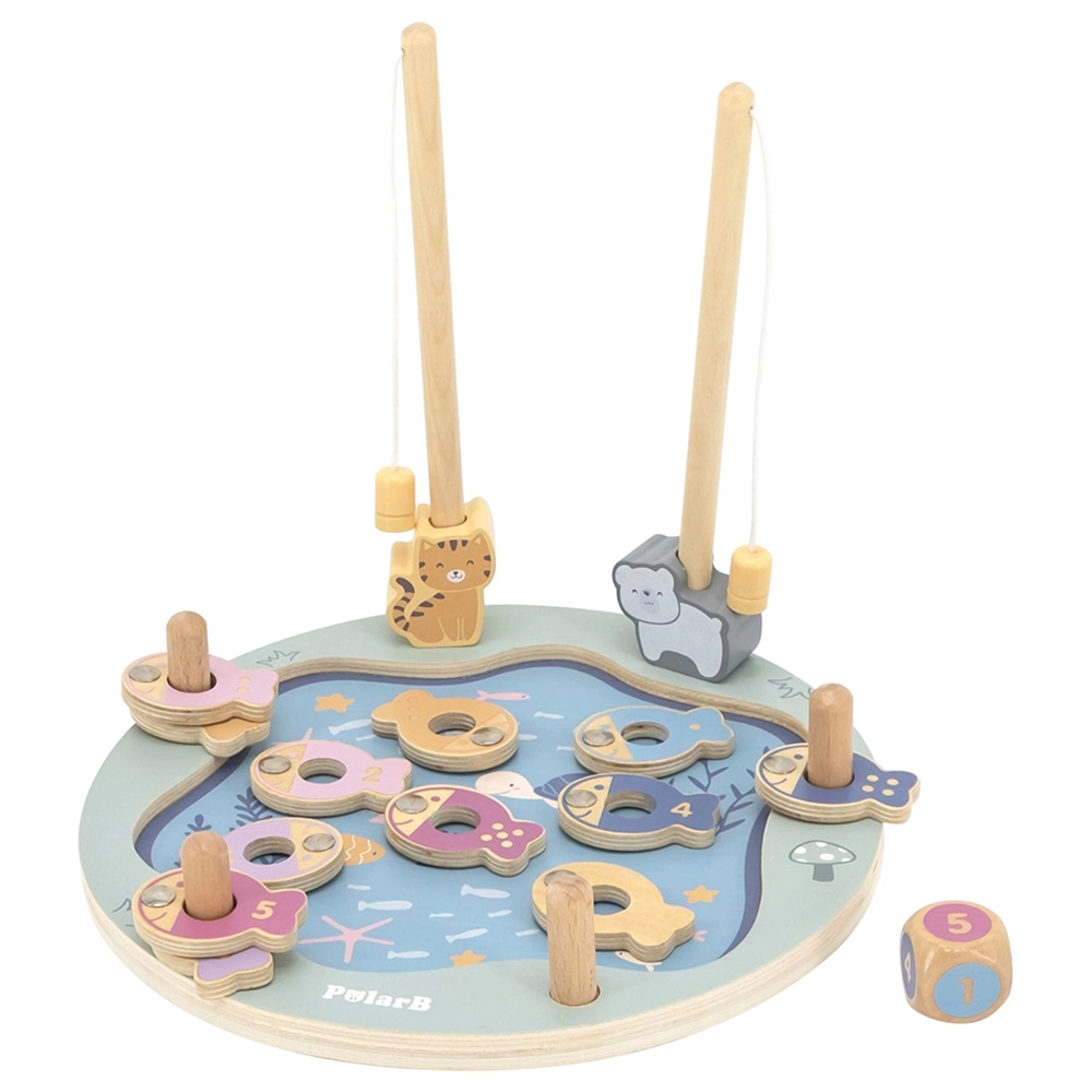 PolarB Magnetic Pond Fishing Game - 12 fish 2 fishing rods