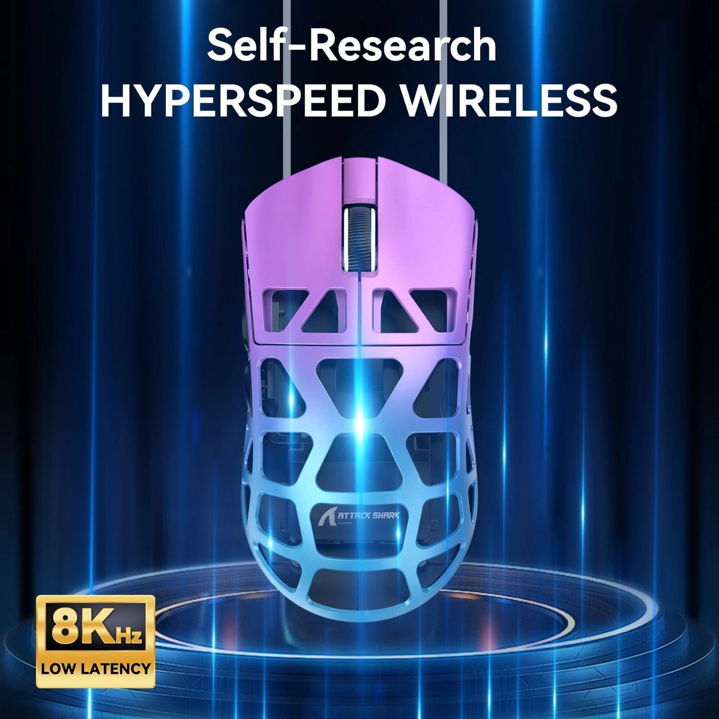 R3 Superlight 46g Magnesium Alloy Gaming Mouse - 2.4Ghz Bluetooth USB