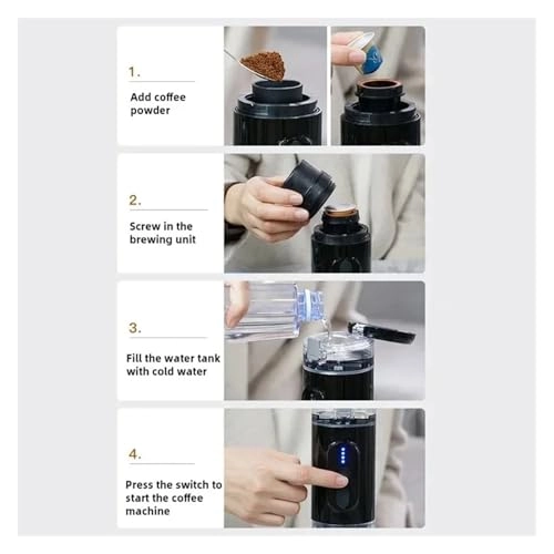 Portable Coffee Maker - 100 Milliliters القهوة المطحونة