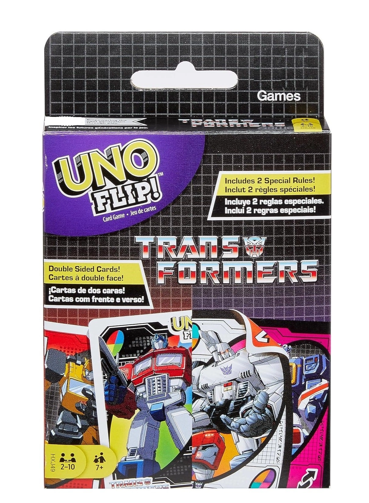 Mattel Games Uno Flip Transformers - Card Game