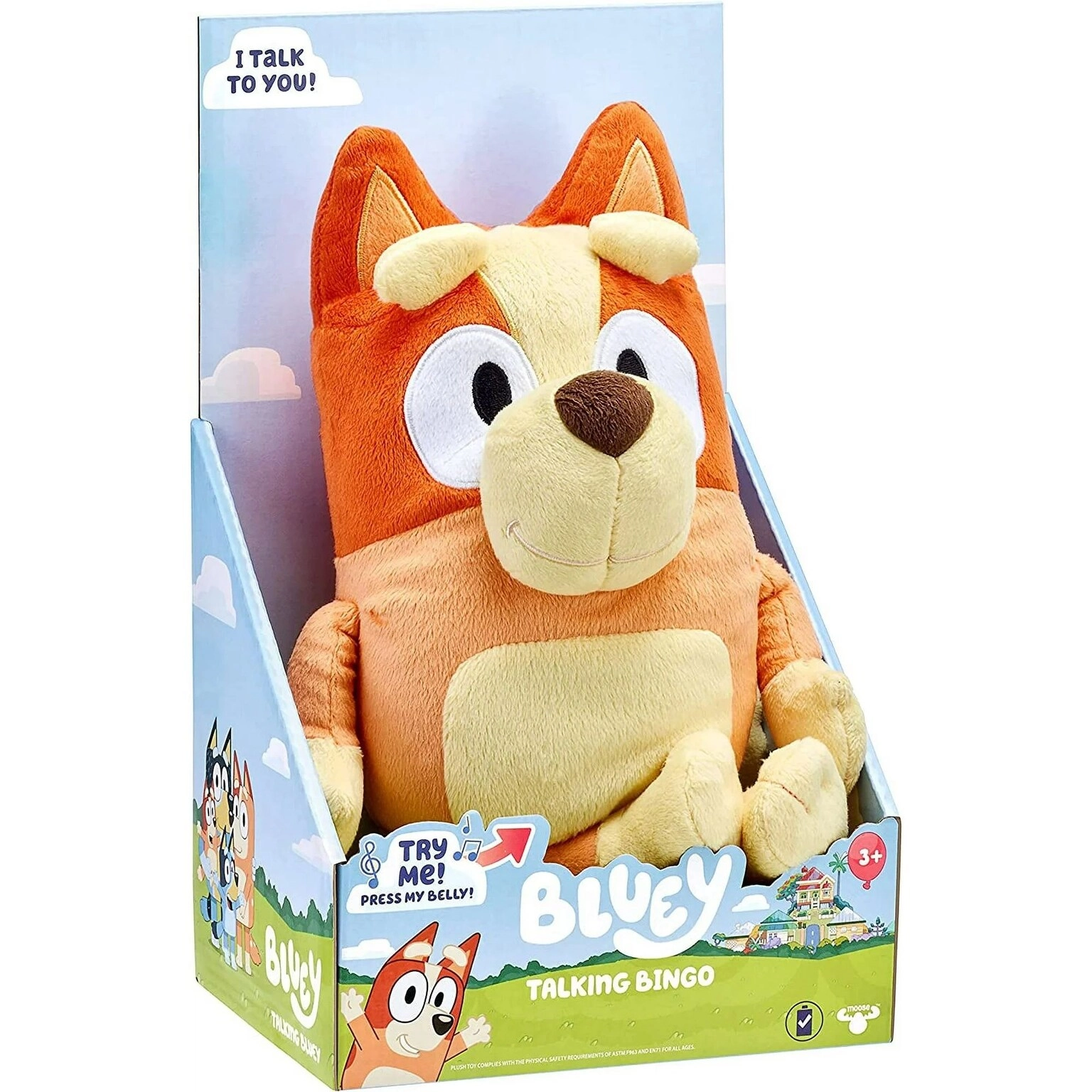 Moose Toys Bluey Sleepytime Bingo 33.2 cm Plush Sound