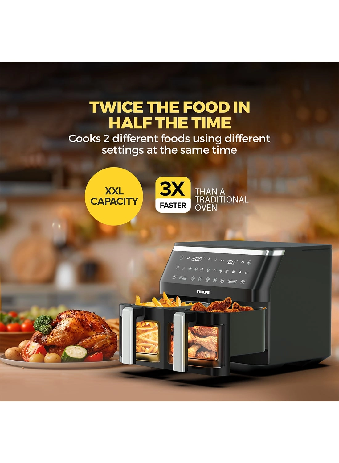 2 in 1 Digital Air Fryer NAF1099D