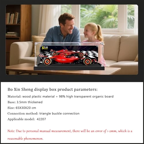 Acrylic Display Case - Compatible with Lego 62 x 30 x 20 cm