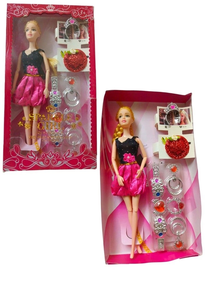 Fashion Doll - 32 cm Black & Pink Party Dress Set Ages 3+