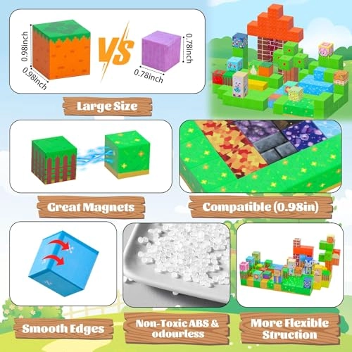 Magnetic Blocks - Volcano & Dinosaur 120 pcs