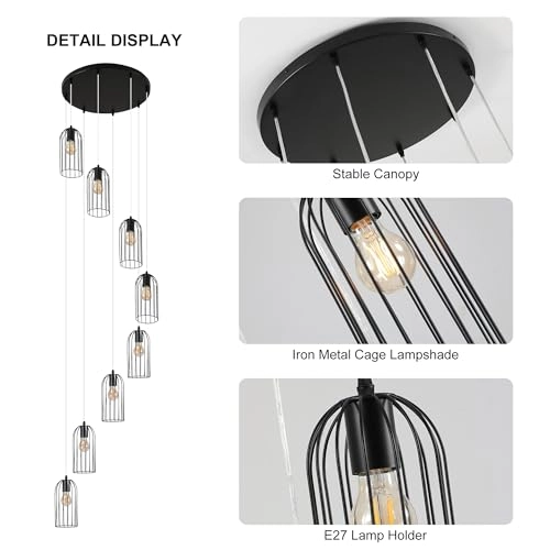 Caged High Ceiling Chandelier