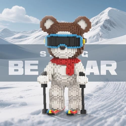 Animal Skating Cool Bear Micro Building Blocks - Bear 3650 pcs