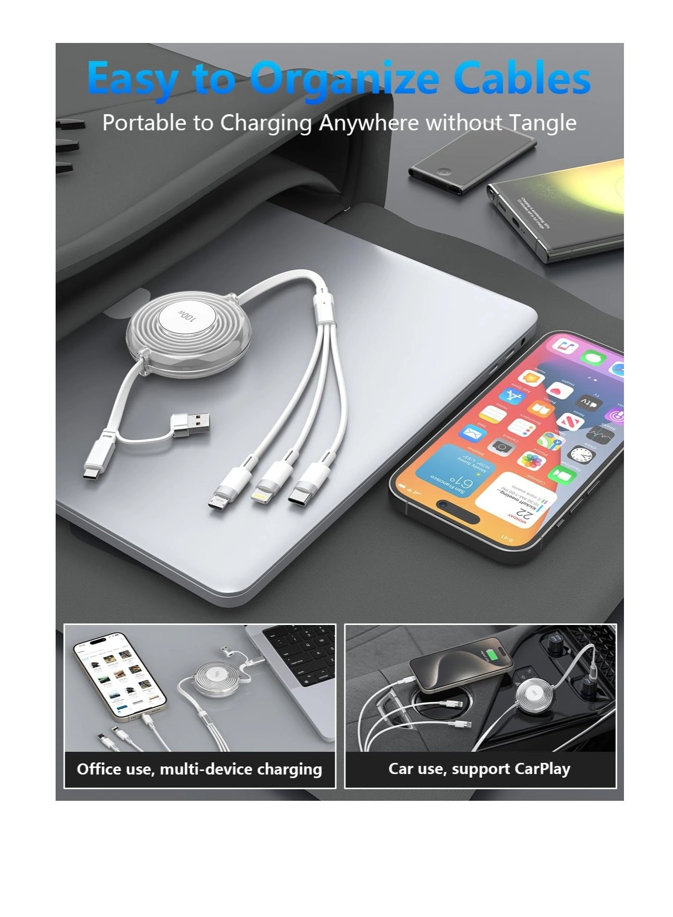 Multi Charging Cable 100W USB-C to Micro-USB 1.2m