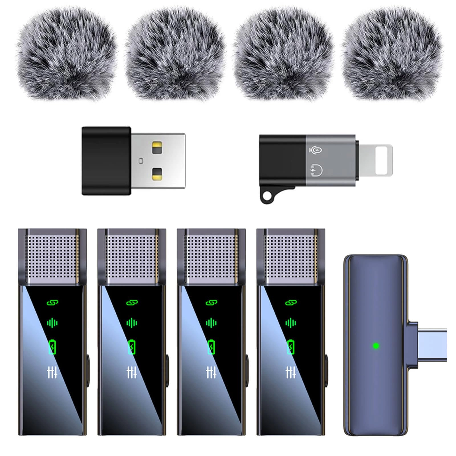 Shenzhen Shisuo intelligent Electronic Technology Co. , Ltd. Wireless Lavalier Microphone System - 4 2.4G