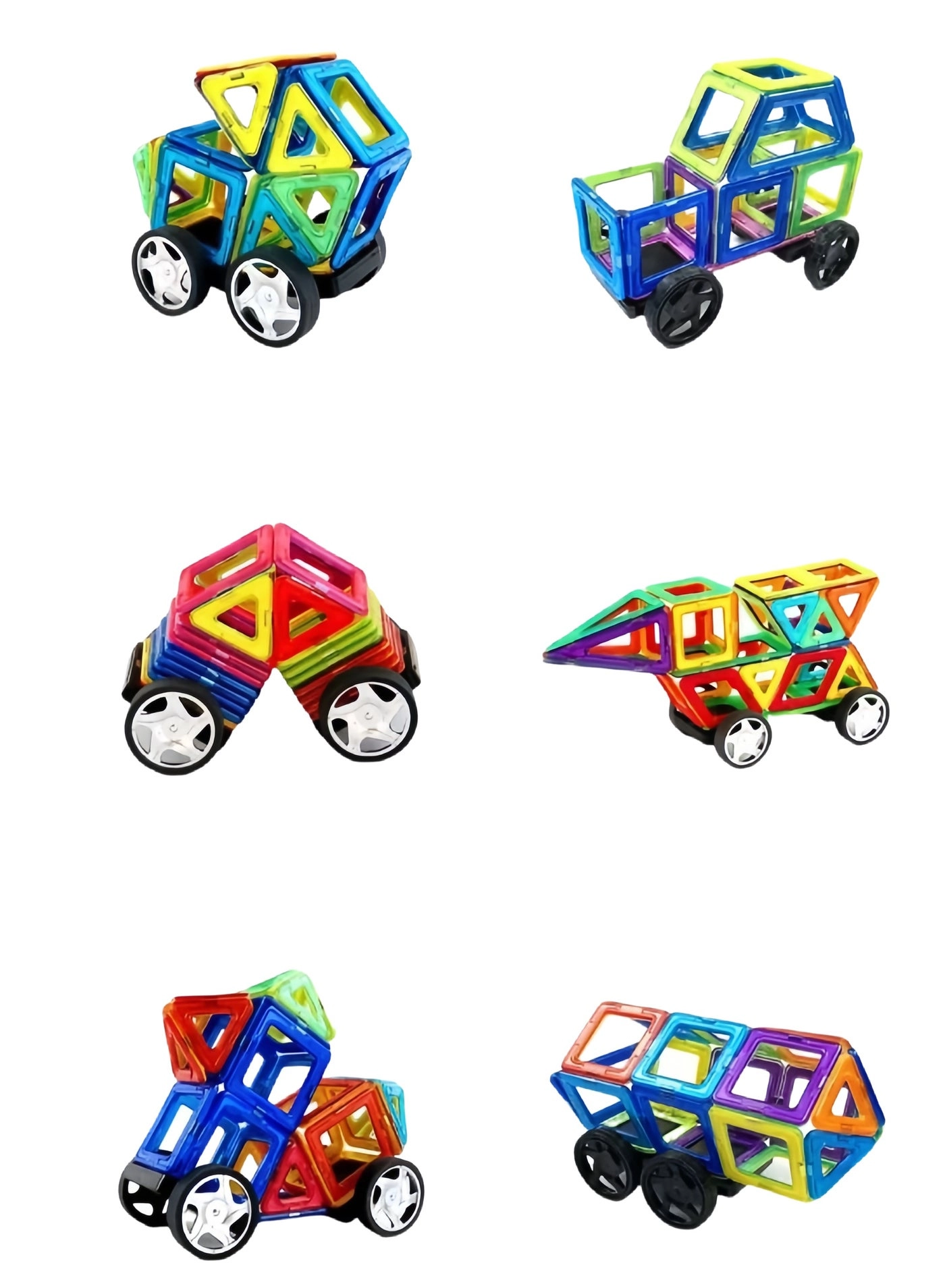 Magnetic Building Blocks - 46 pcs + Wheel