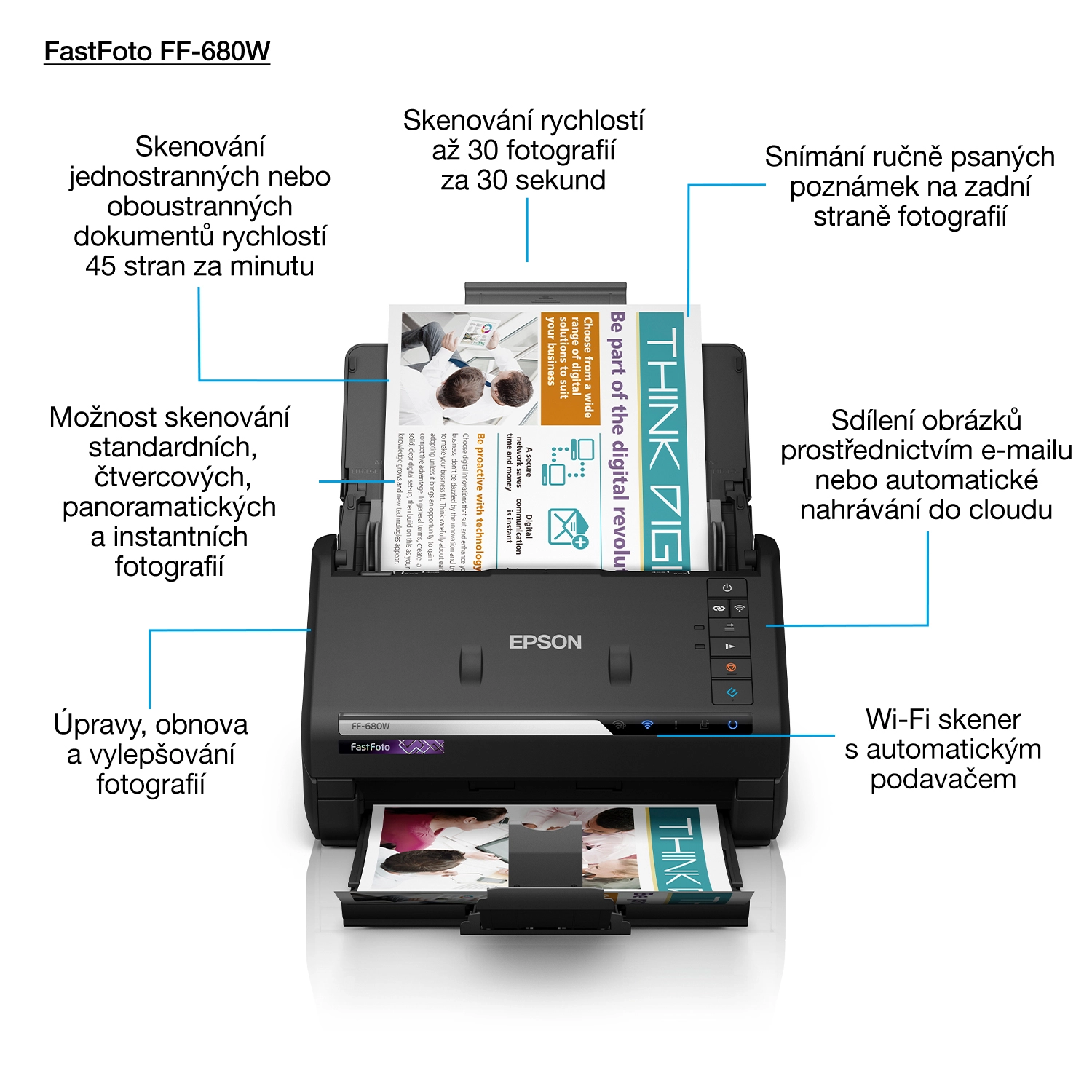 FF-680W - Wireless Photo Document Scanner 600 DPI