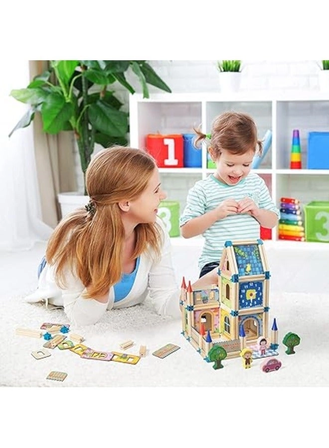 Wooden Construction Bricks - 268pcs