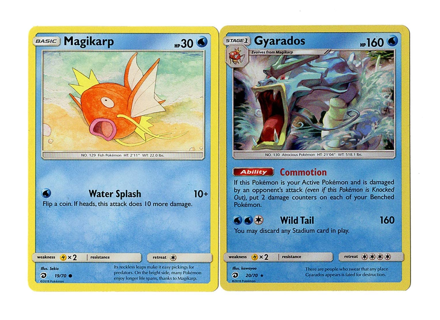 Pokémon Gyarados 20/70 - Sun Moon Dragon Majesty Foil Set