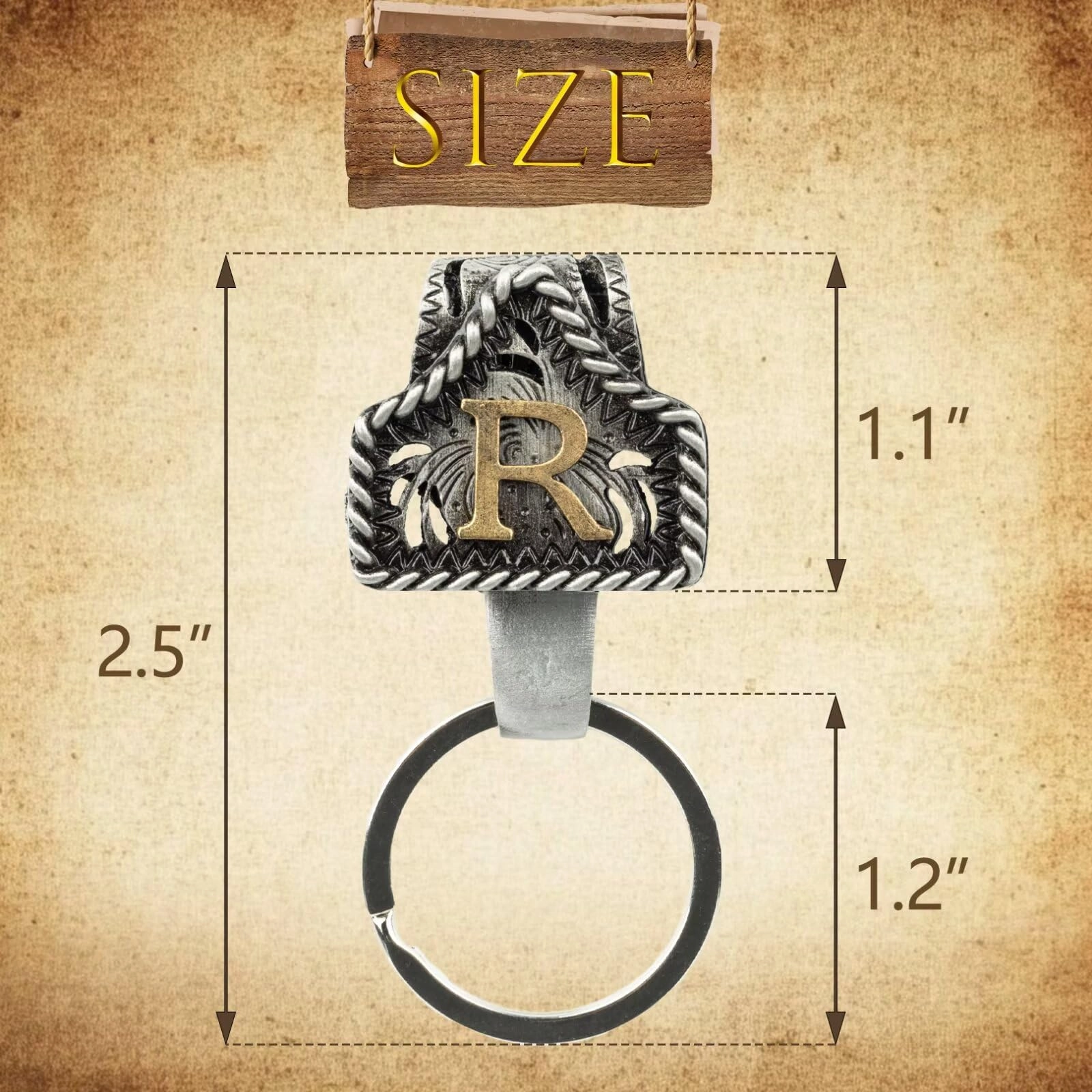 Letter Keychain - Western