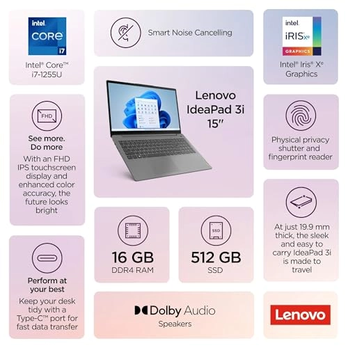 (Renewed) Idea Pad Idea Pad 3 ID3i7 - 15.6'' i7-1255u 16GB DDR4 512GB SSD