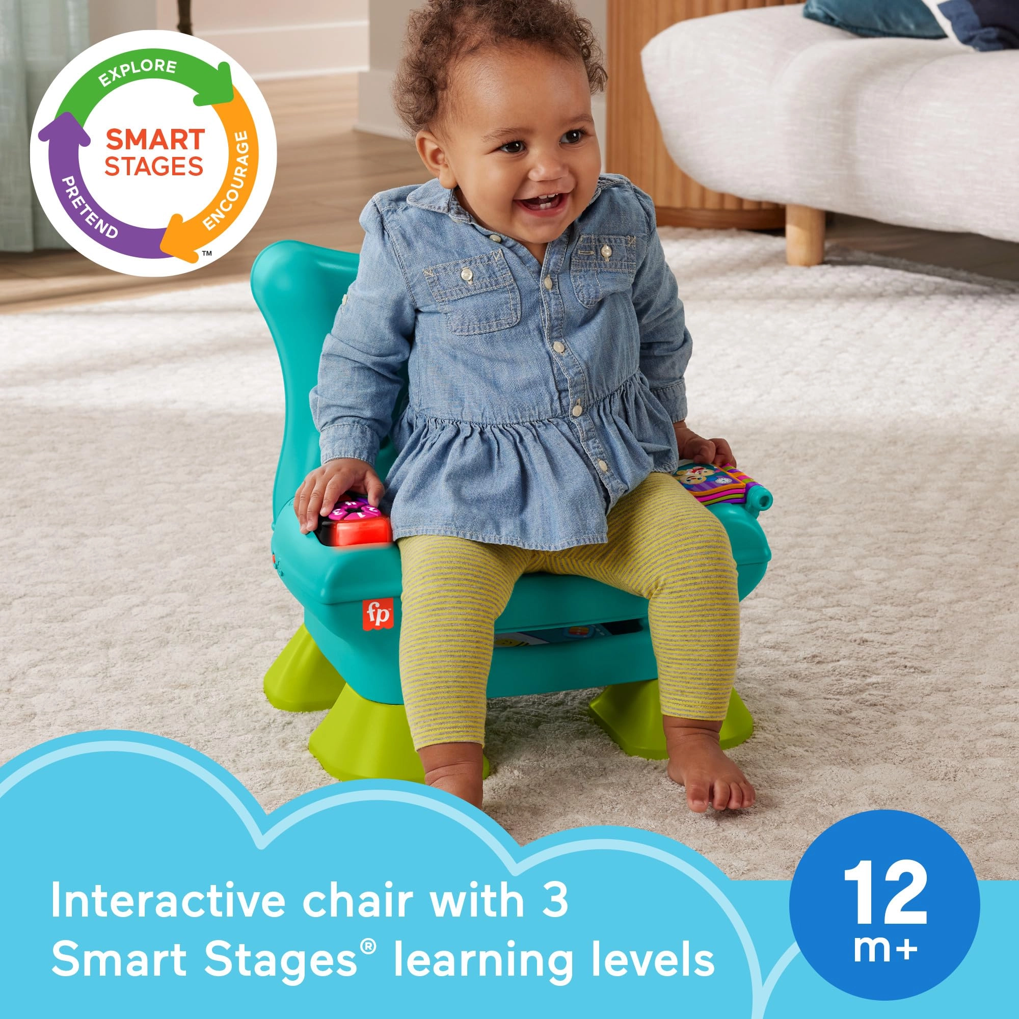 Fisher-Price Laugh & Learn Smart Stages Chair - Early Education 1 years+