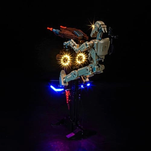 LED Light Set Compatible with Lego 75428 Battle Droid with STAP - DIY USB Battery
