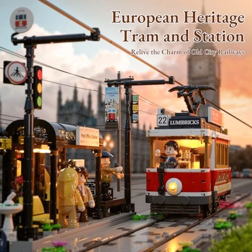 Heritage Tram and Stop Kit - 1274 pcs for ages 16+