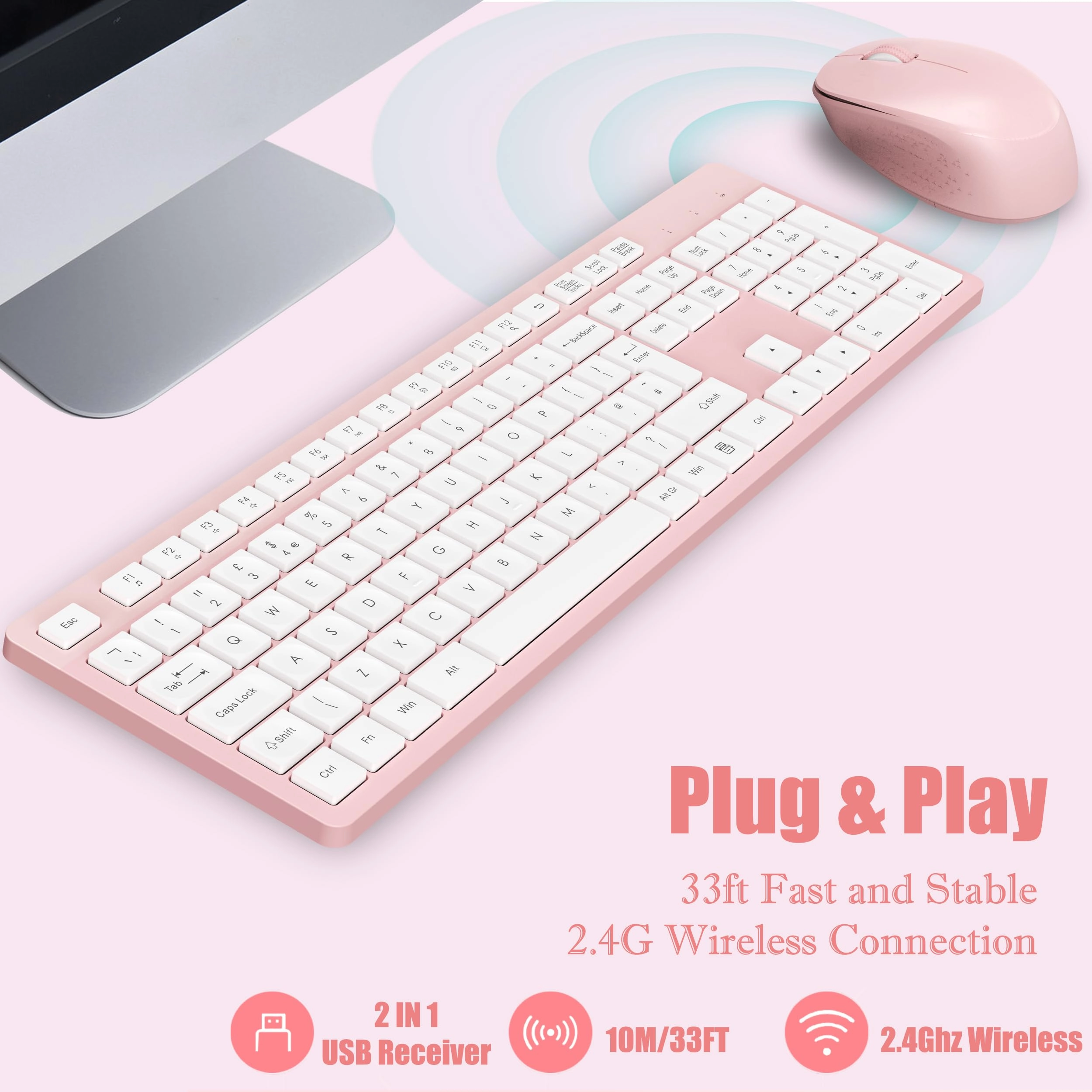 Keyboard and Mouse Set - QWERTZ Wired/Wireless