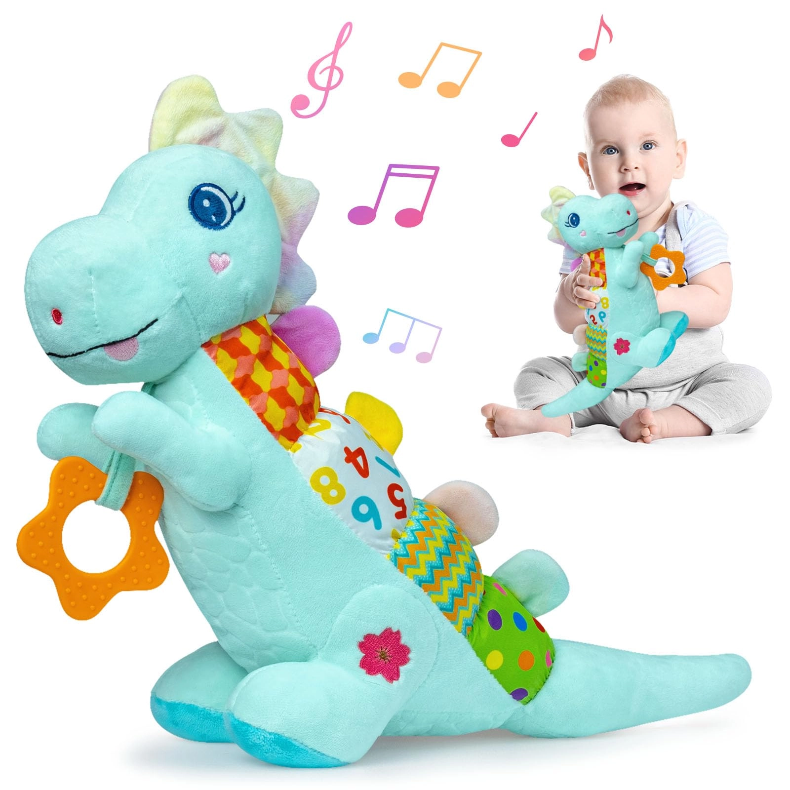 Dongguan Shengtong E-Commerce Co., Ltd. Baby Dino Plush - 0-3-6-12+ Months Cotton Animal