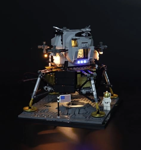 Led Light Kit for Building Block Model 10266 Lunar Module No. 11 - 5V Battery Powered