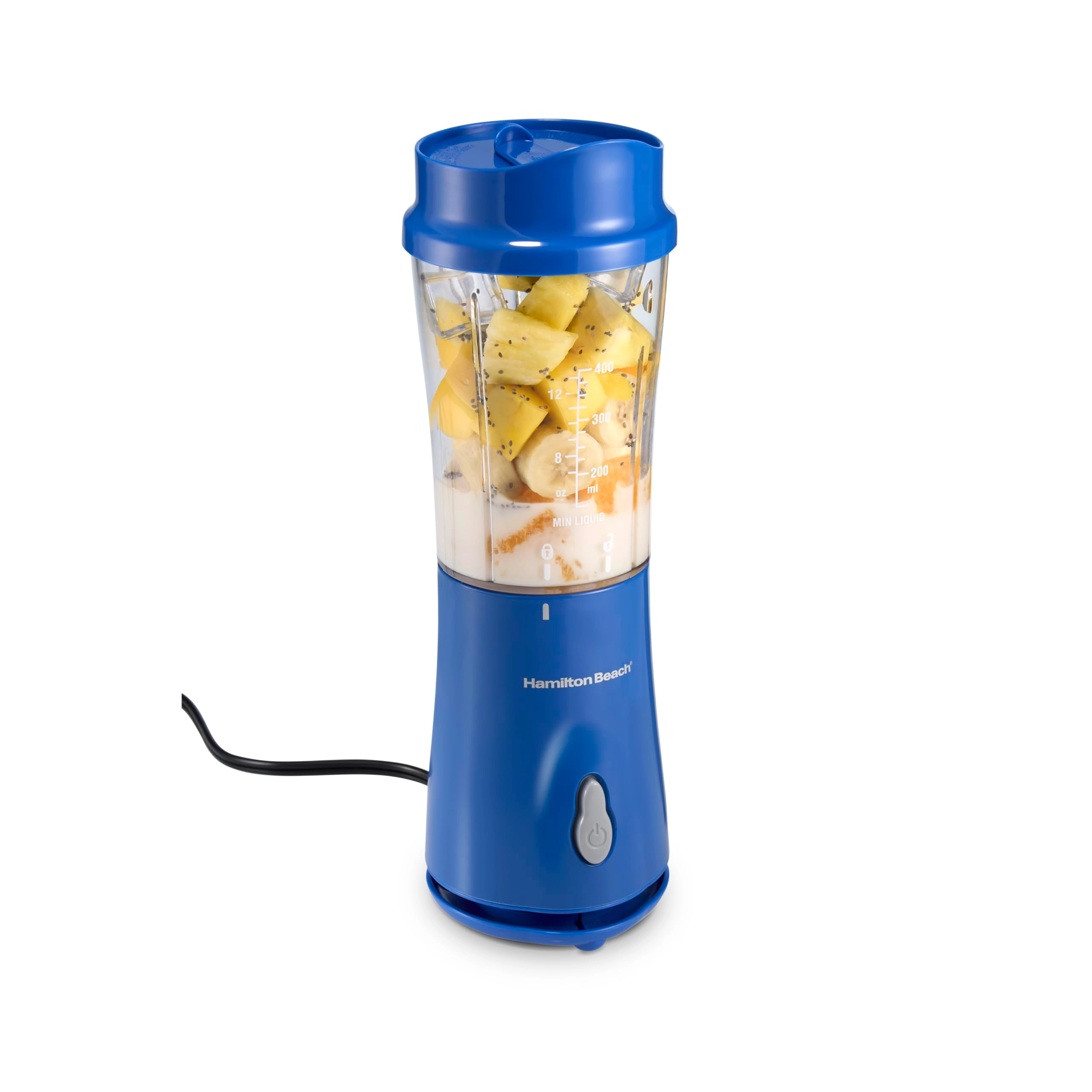 Hamilton Beach 51132 - Personal Smoothie Blender with Travel Cup and One-Touch Blending