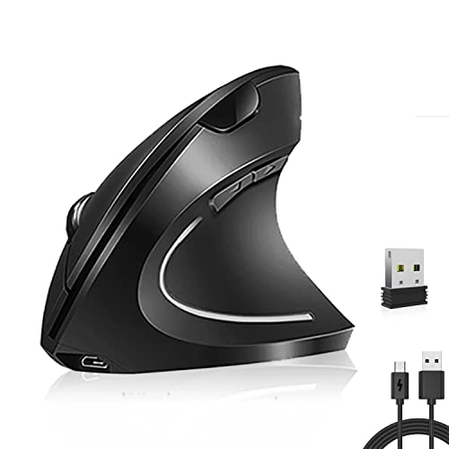 Ergonomic Vertical Wireless Optical Mouse - USB