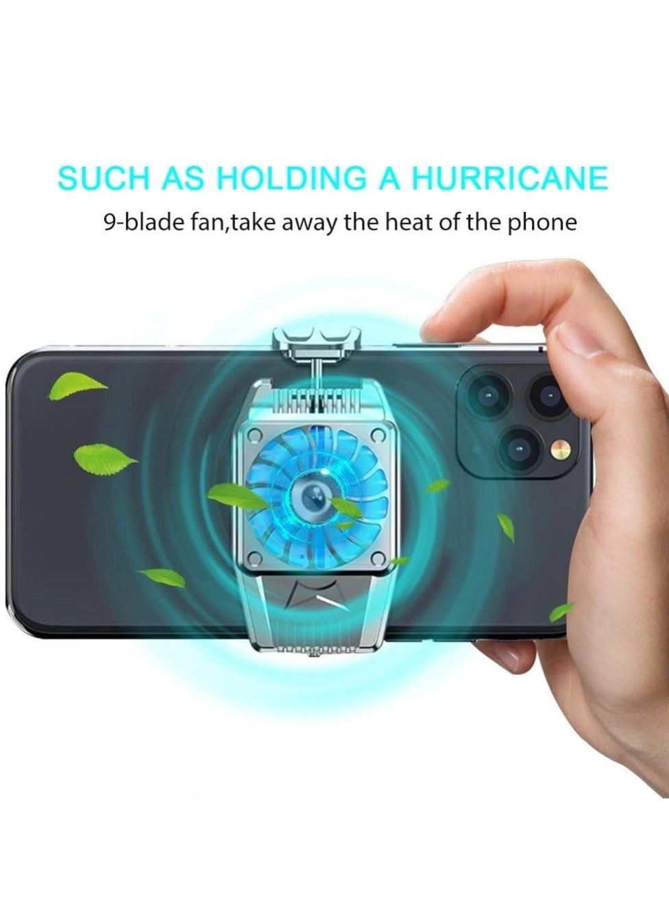 Universal Mini Mobile Phone Cooling Fan - 9-Blade USB Powered