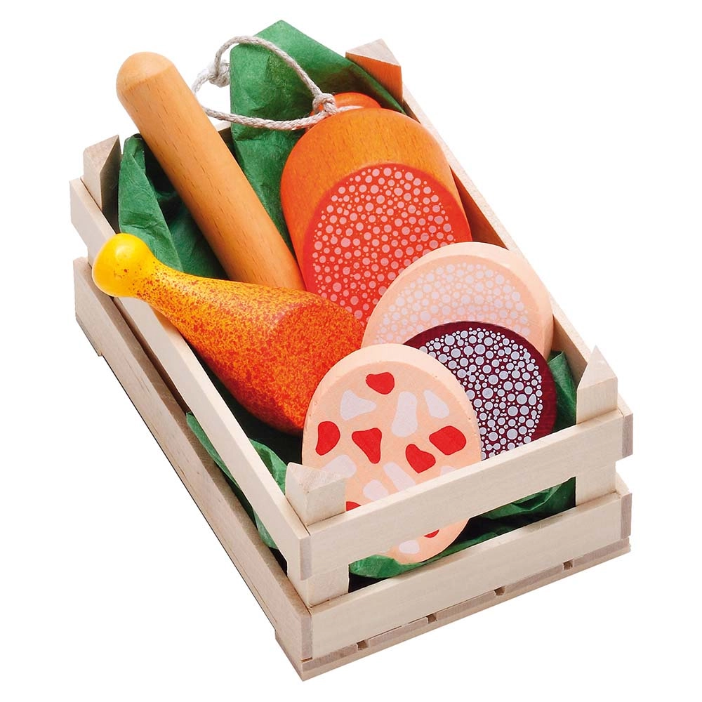 Erzi Wooden Meats & Sausages Playset - 7 pcs (TBOX-28245)