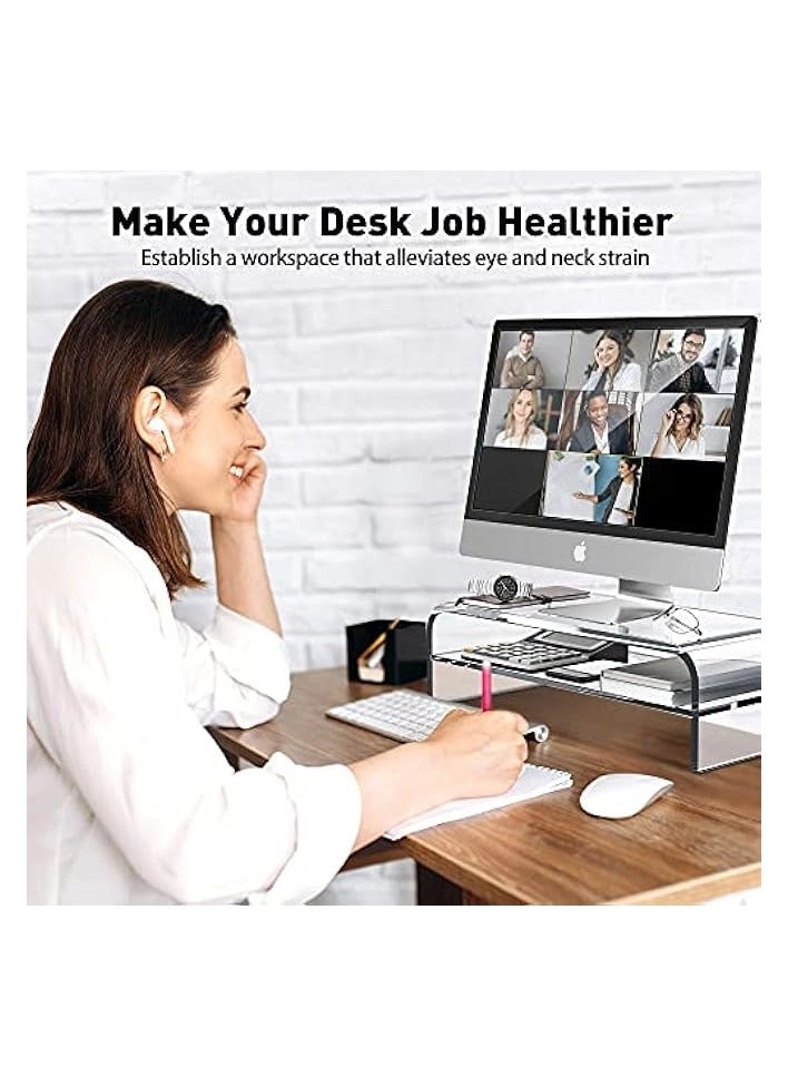 Monitor Stand - Acrylic Clear