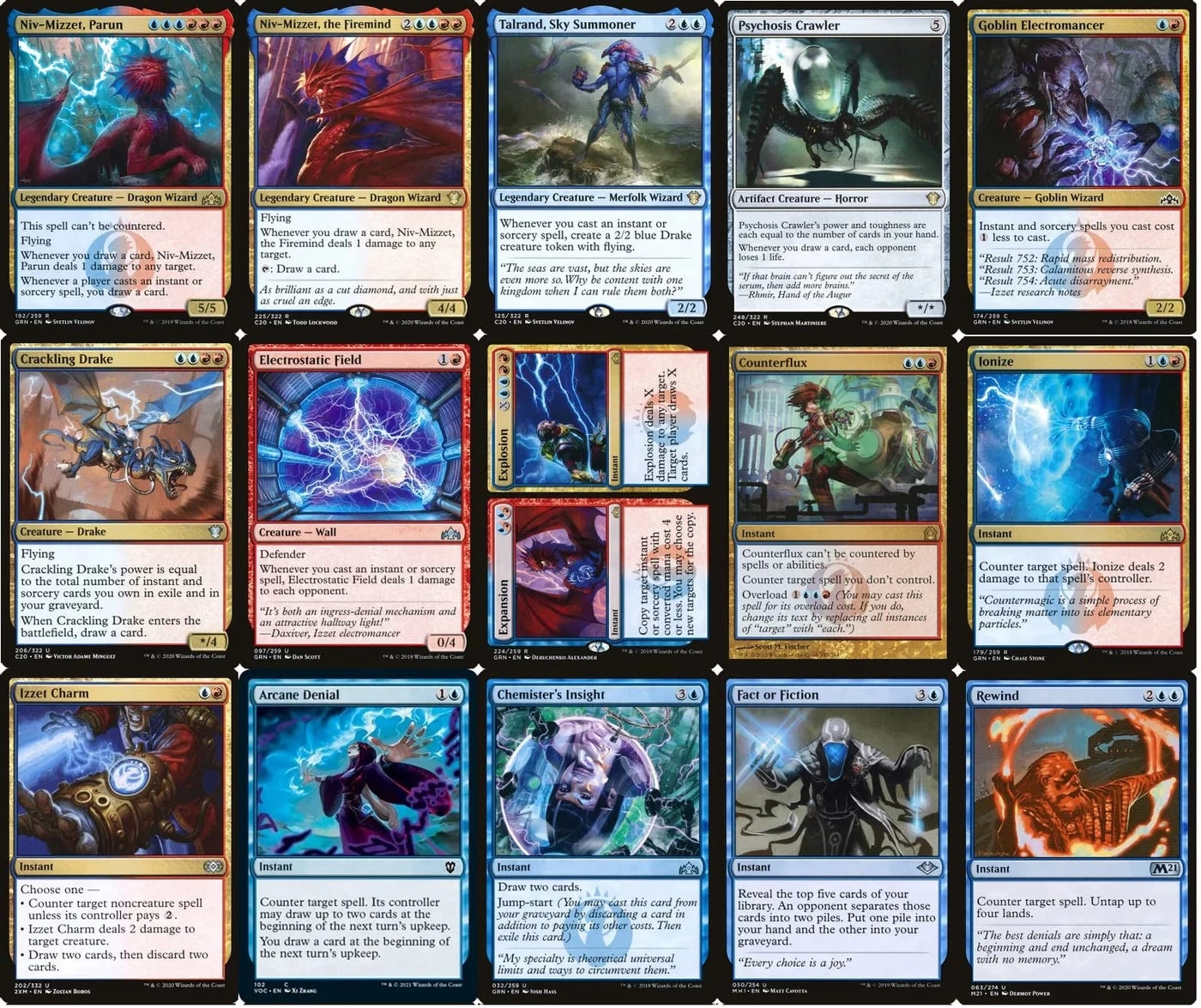 Blue Red Storm Commander - Custom Built Elite 100 Card
