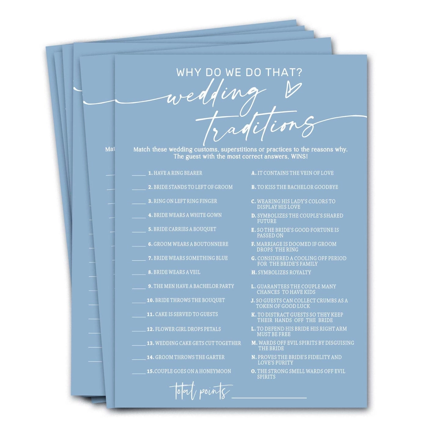 Wybgno Bridal Shower Games Cards - 25
