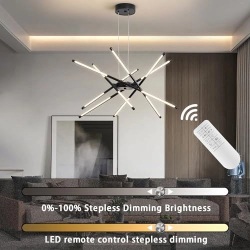 Modern Sputnik Chandeliers - 3000K-6000K Dimmable