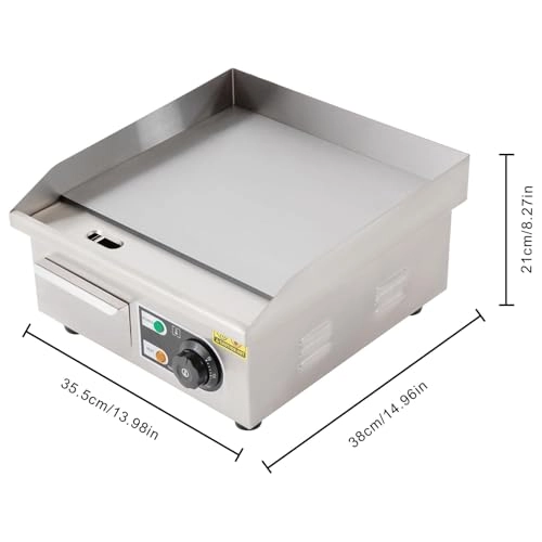 Commercial Electric Griddle - 35.5cm 2000W