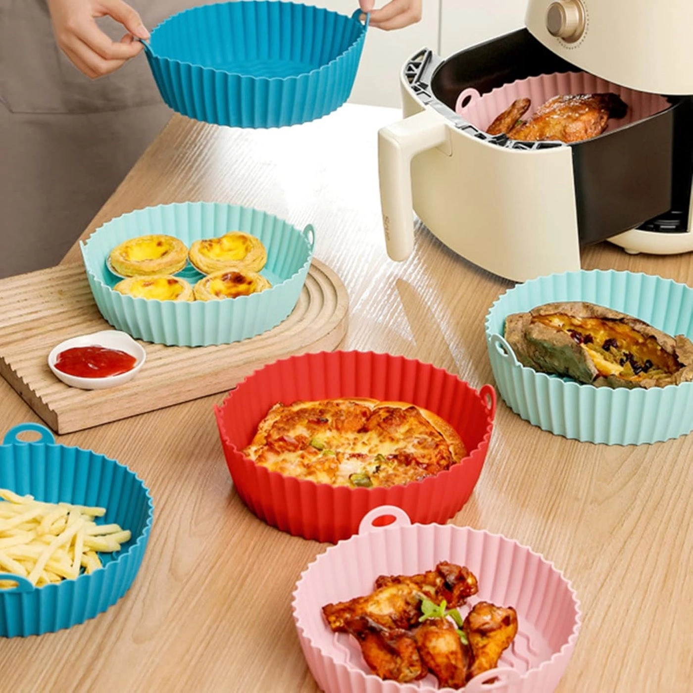 Air Fryer Silicone Baking Tray - Silicone 2PCS