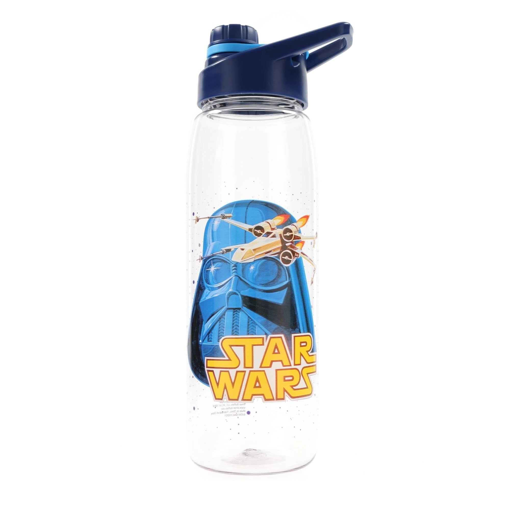 Silver Buffalo Star Wars Vintage Vader Mask Water Bottle - Screw-On Lid Tritan